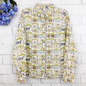 Anthropologie Odille Tarpan Farm Animal Shirt